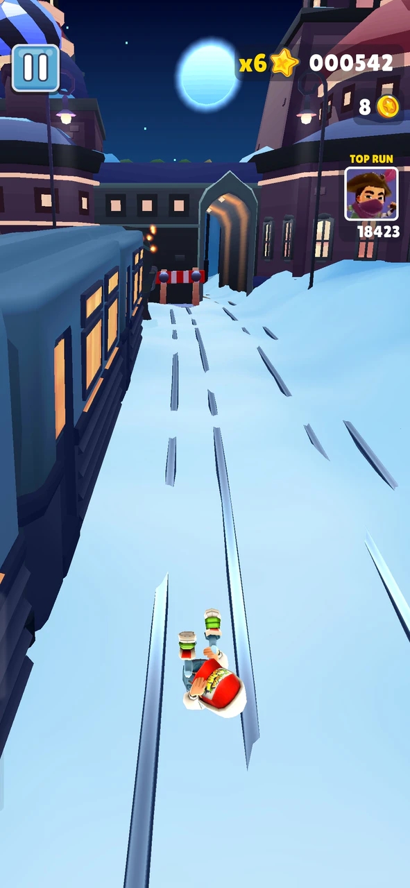 地铁跑酷内置菜单版雪地版本(Subway Surf)截图1