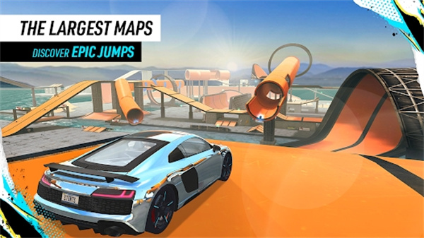 汽车特技比赛最新版(Car Stunt Races)截图2