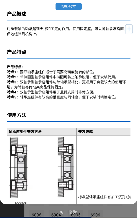 技术规格展示