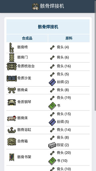 泰拉瑞亚合成表手机版中文版截图4