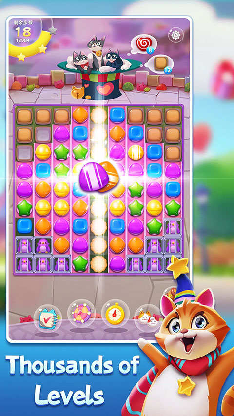 开心糖果猫2025新版消消乐(Candy Cat)截图3