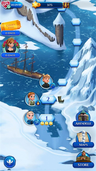 冰雪奇缘冰纷乐最新版(Frozen Free Fall)截图3