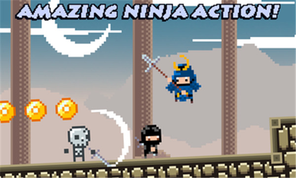 像素忍者冒险手机版(Shake Ninja)截图1