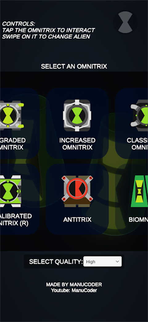 少年骇客模拟器最新版2025(Omnitrix Simulator)截图1