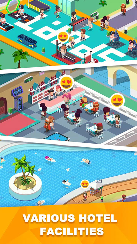 闲置度假村巨川官方版(Sim Hotel Tycoon)截图5
