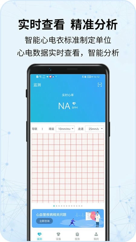 实时心电波形展示
