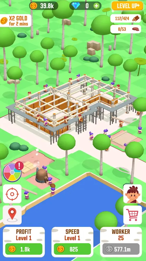 丛林生存建设者大亨手游(Idle Jungle Survival Builder Tycoon)截图4