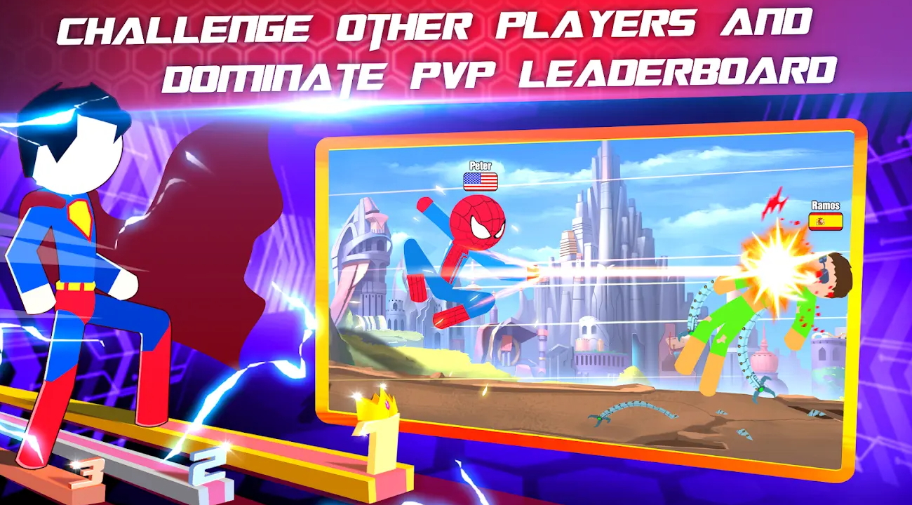 超级火柴人英雄战斗免广告版截图2