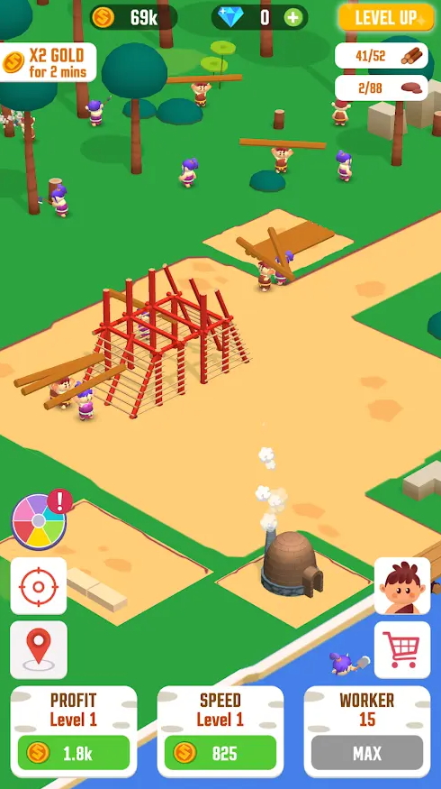 丛林生存建设者大亨手游(Idle Jungle Survival Builder Tycoon)