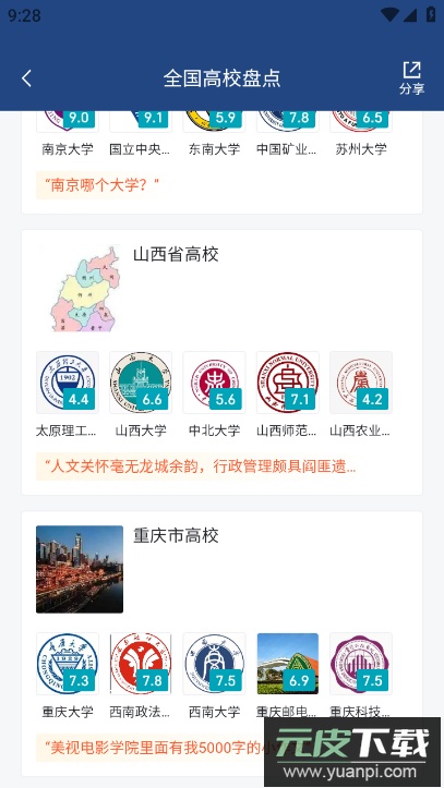虎扑高校评分软件截图1
