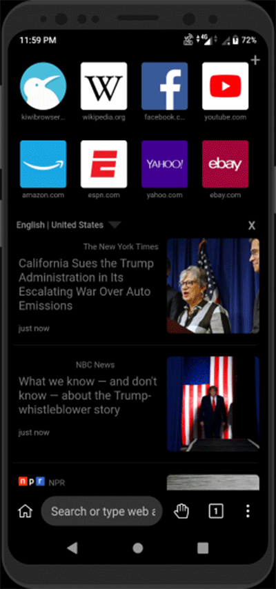 kiwi浏览器官方版截图1