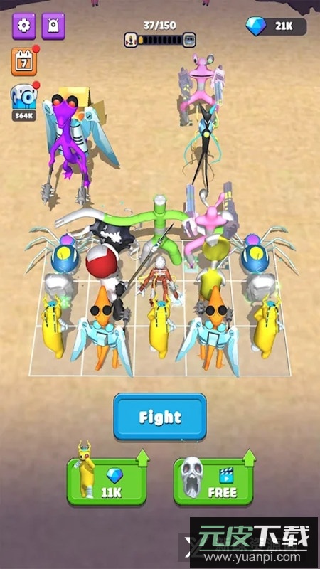 合并100为彩虹朋友关卡完整版(Merge Rainbow Friend 100 Doors)截图5