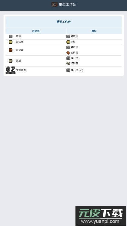泰拉瑞亚合成表手机版截图3
