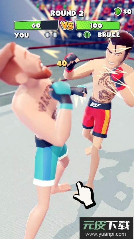 拳击战斗2游戏手机版(Swipe Fight 2)截图1