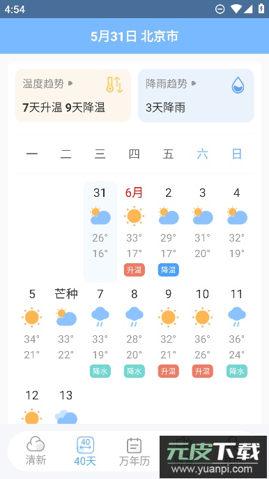 清新天气预报app手机版截图1